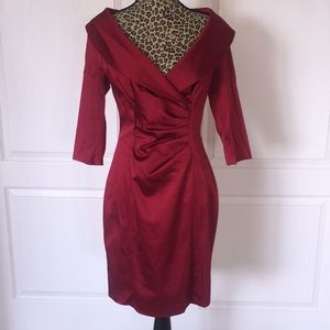 Kay Unger New York - Red, 3/4 sleeve dress